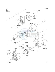 KAF 950 B [MULE 3010 DIESEL 4X4] (B2-B3) [MULE 3010 DIESEL 4X4] drawing STARTER MOTOR