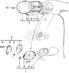 Liberty 125 drawing Optical unit