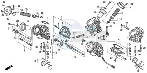 VFR750F drawing CARBURETOR (COMPONENT PARTS)