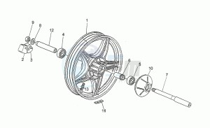 Strada 750 drawing Rear wheel