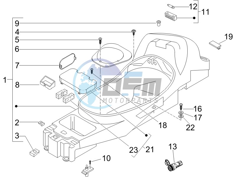 Helmet box - Undersaddle