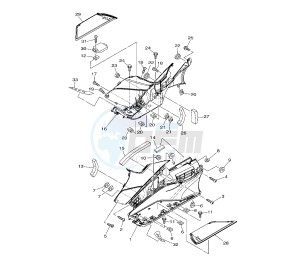 XP T-MAX ABS 500 drawing STAND AND FOOTREST 2