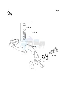 KX450F KX450FDF EU drawing Brake Pedal