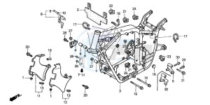 VT750C3 drawing FRAME BODY