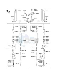 KLX 250 H [KLX250S] (H6F-H7F) H7F drawing FRONT FORK -- H7F- -