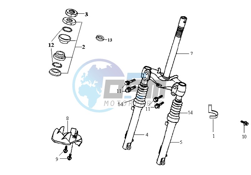 FRONT FORK/ STEERING HEAD BEARING