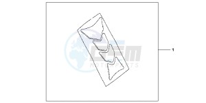 CBF125MB drawing TANK PAD HRC LOGO