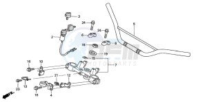 CRF230F drawing HANDLE PIPE/TOP BRIDGE