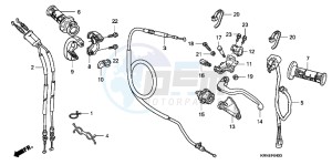 CRF250RB CRF250R ED drawing HANDLE LEVER/ SWITCH/ CABLE