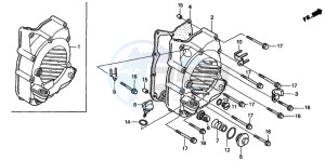 NSS250 JAZZ drawing RIGHT CRANKCASE COVER