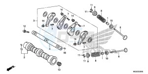 NC700SD NC700S Europe Direct - (ED) drawing CAMSHAFT/ VALVE