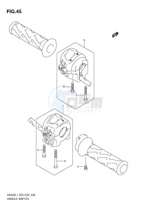 AN400 (E3-E28) Burgman drawing HANDLE SWITCH (AN400L1 E3)