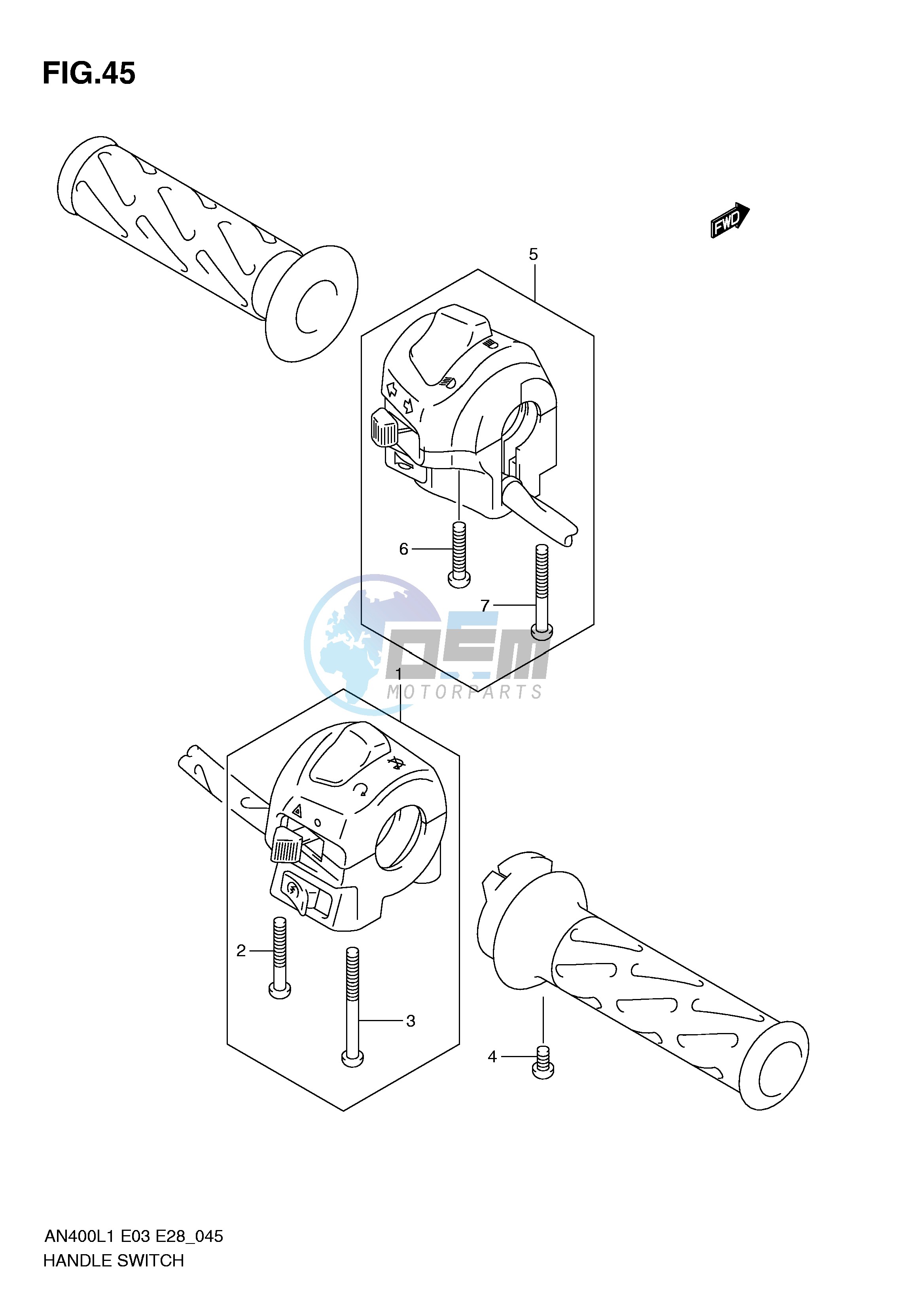 HANDLE SWITCH (AN400L1 E3)