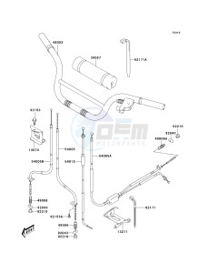 KSF 50 A [KFX50] (A6F) A6F drawing HANDLEBAR