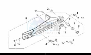 MAXSYM TL 500 (TL47W1-EU) (L9) drawing R. SWING ARM ASSY