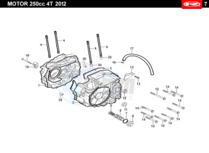 TANGO-250CC-4T-WHITE drawing CRANKCASE COMPLETE