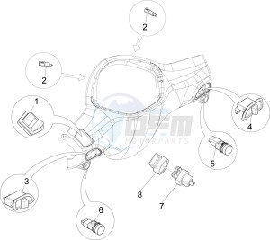 Liberty 150 4t 2v ie e3 (Vietnam) drawing Selectors - Switches - Buttons