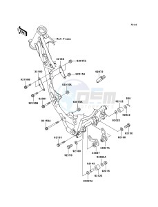 KX85_/_KX85_II KX85ABF EU drawing Engine Mount