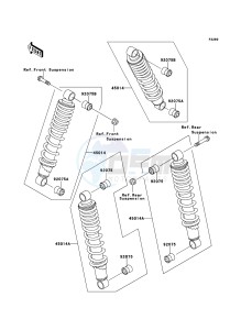 KLF250 KLF250-A3 EU GB drawing Shock Absorber(s)