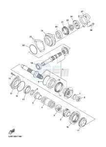 FJR1300A FJR1300A ABS (1CYJ) drawing MIDDLE DRIVE GEAR