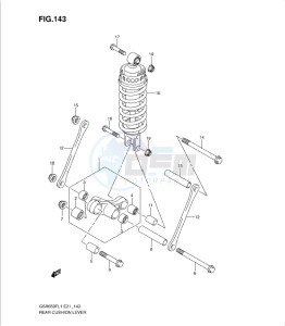 GSXF650 drawing REAR CUSHION LEVER (GSX650FUL1 E24)