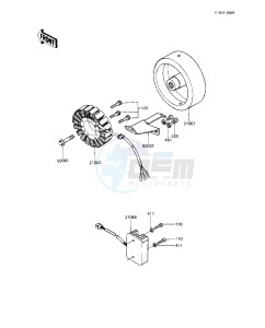 KZ 1000 R [EDDIE LAWSON REPLICA] (R1-R2) [EDDIE LAWSON REPLICA] drawing GENERATOR_REGULATOR