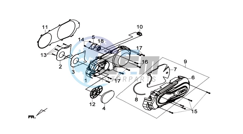 CRANKCASE COVER LEFT