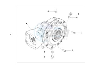 California 1400 Touring SE ABS 1380 USA CND drawing Achter transmissie / Components