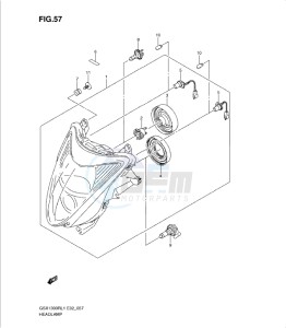 GSX1300R drawing HEADLAMP (GSX1300RL1 E19)