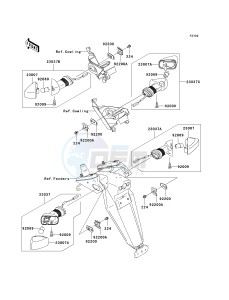 ZX 1000 C [NINJA ZX-10R] (C2) C2 drawing TURN SIGNALS