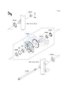 KLX 140 B (KLX140L MONSTER ENERGY) (B8F-B9FA) B8F drawing FRONT HUB