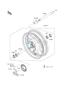 VN 1700 B [VULCAN 1700 VOYAGER ABS] (9FA) B9F drawing FRONT WHEEL