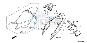 CBR600FB drawing SEAT/ REAR COWL