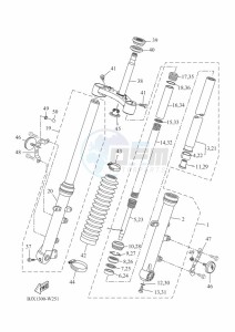 XSR700 MTM690D-U (BJY1) drawing FRONT FORK