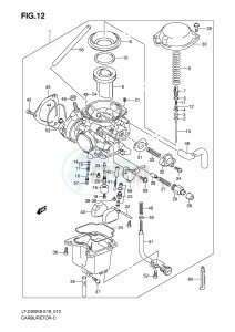 LT-Z400 (E19) drawing CARBURETOR