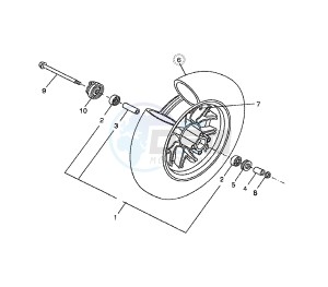 BW'S 50 drawing FRONT WHEEL