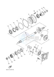 YFM700FWAD YFM70GPLG GRIZZLY 700 EPS LIMITED EDITION (B315) drawing MIDDLE DRIVE GEAR