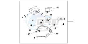 SH300AR9 Europe Direct - (ED / ABS SPC) drawing TOP BOX 35 L PEARL MONTANA BLUE