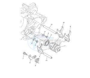 YZ LC 125 drawing SHIFT CAM AND FORK