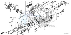 TRX500FE2H Europe Direct - (ED) drawing FRONT CRANKCASE COVER