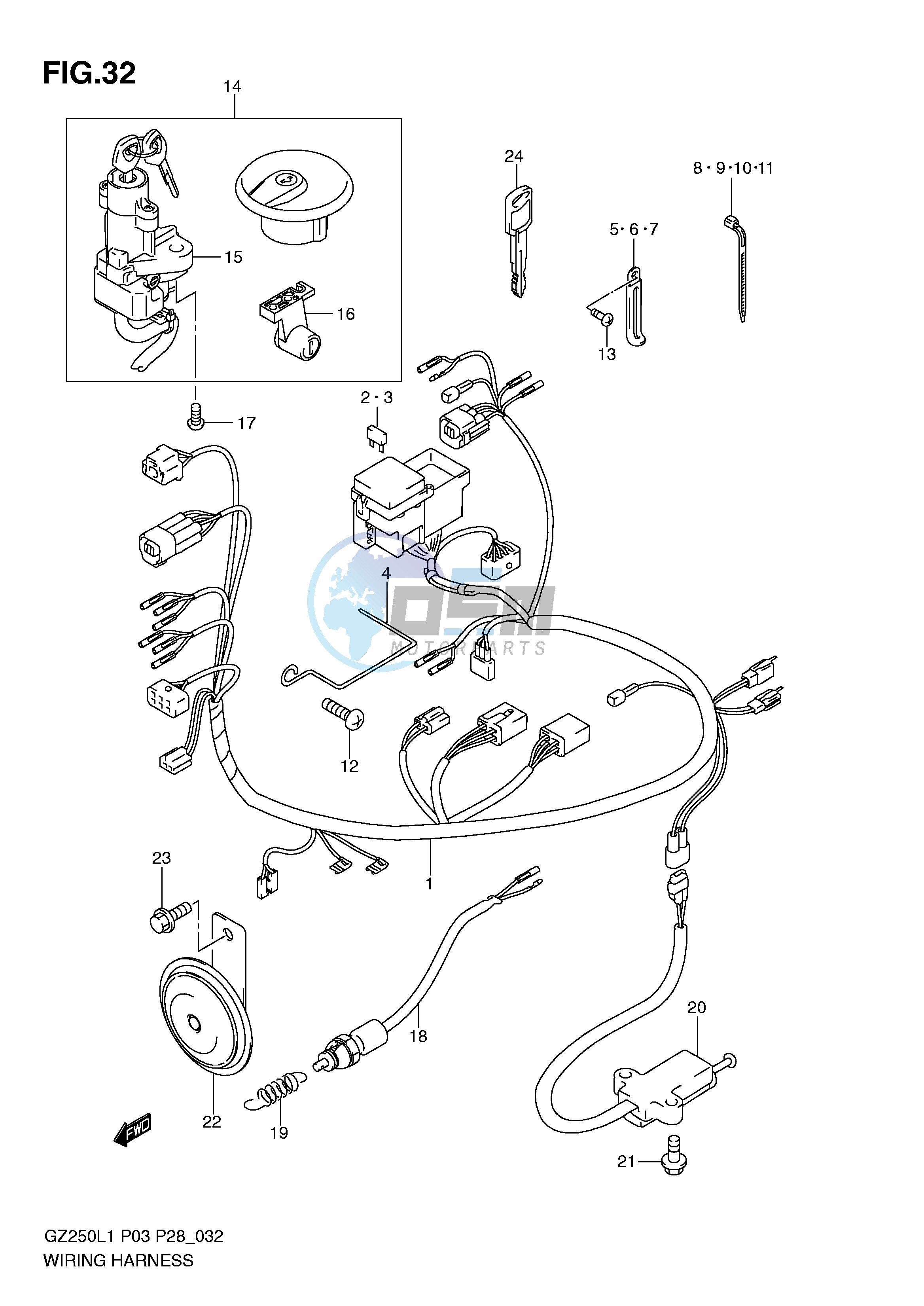 WIRING HARNESS (MODEL P33)