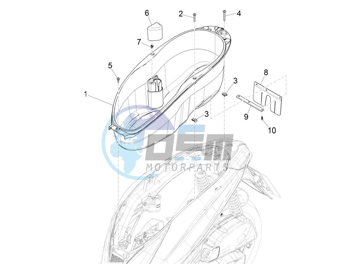 Helmet housing - Undersaddle