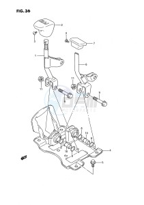 LT-F250 (E3) drawing TRANSMISSION LEVER