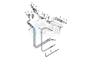 YZF R1 1000 drawing STEERING HANDLE -CABLE