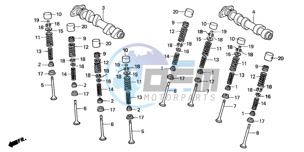 CAMSHAFT/VALVE (REAR)