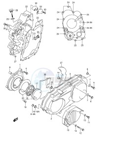 AN250 (E2) Burgman drawing CRANKCASE COVER