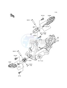 KX450F KX450HGF EU drawing Footrests