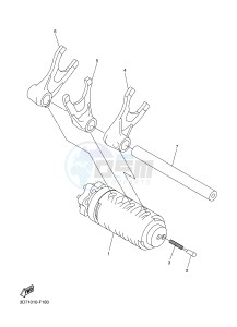 WR250R (32DN) drawing SHIFT CAM & FORK