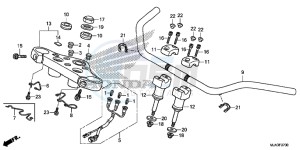 VT750CSD Shadow - VT750CS-D 2ED - (2ED) drawing HANDLE PIPE (VT750C/CA/CS)