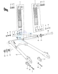 KZ 400 C (C1) drawing SWING ARM_SHOCK ABSORBERS